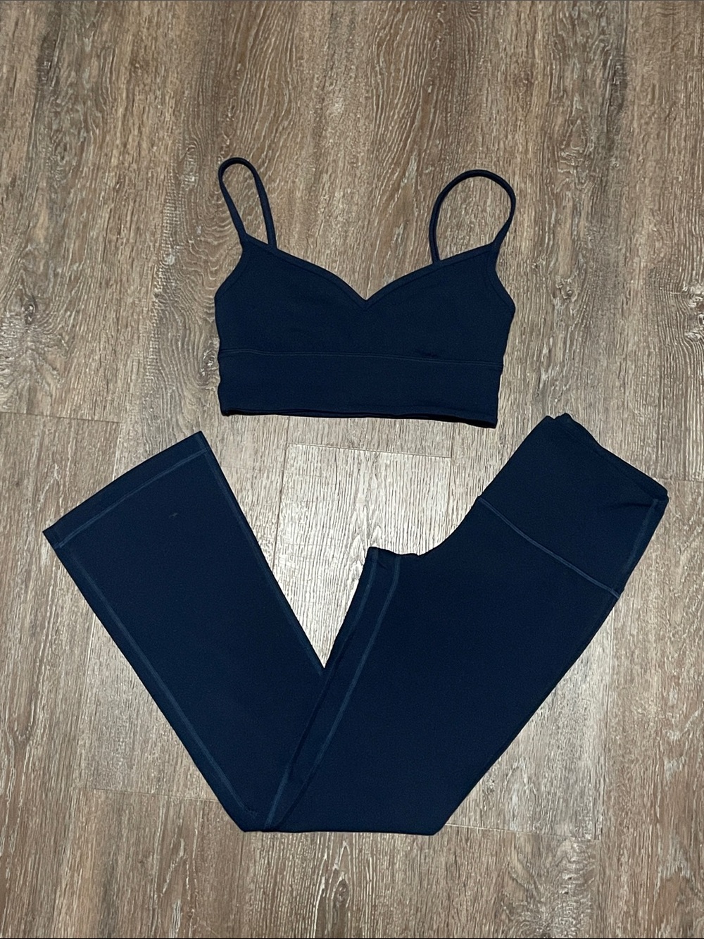 NWOT Lululemon Matching True Navy Align Set. Size 6